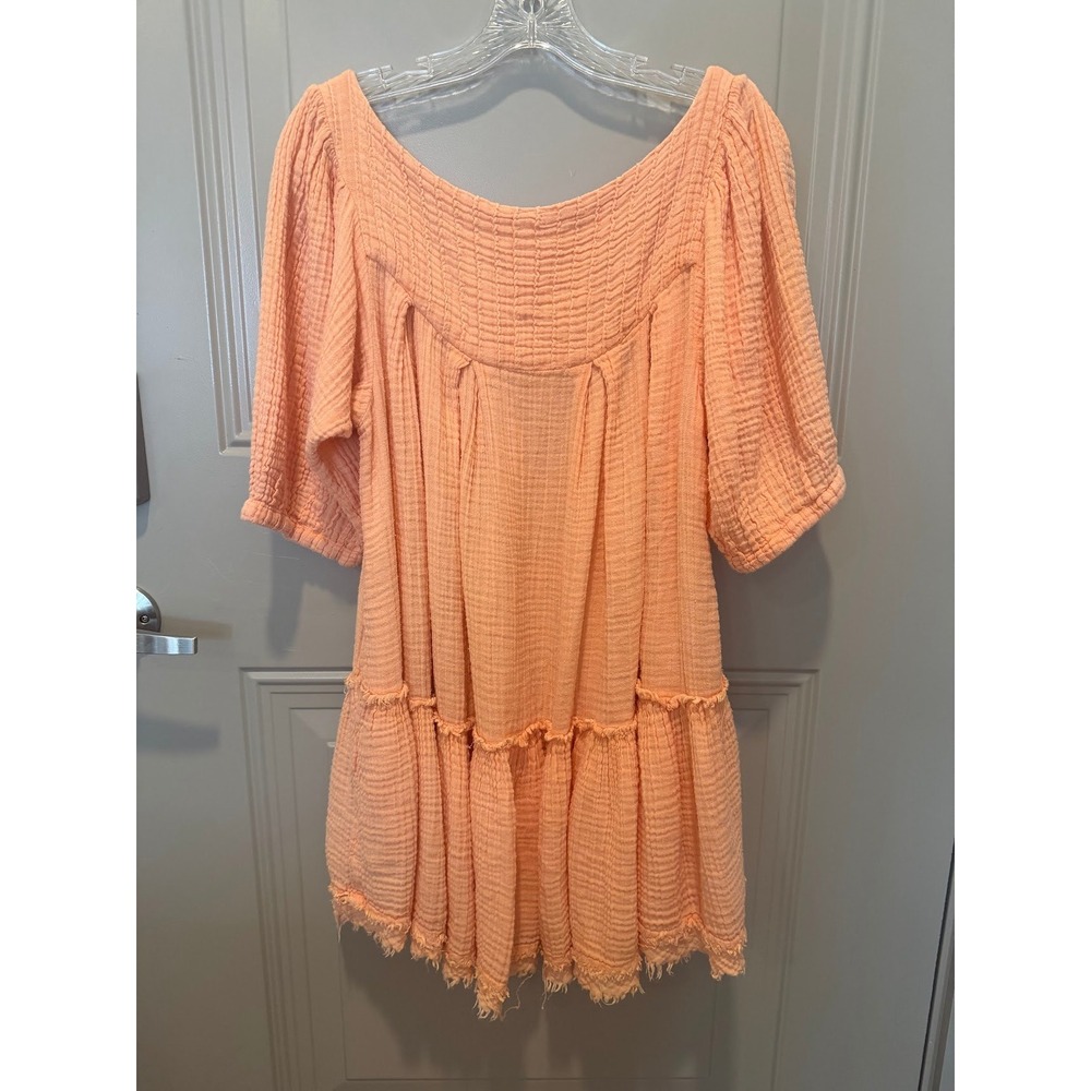 Free People Cotton Gauze Mini Dress Orange Size XS - Picture 2 of 3